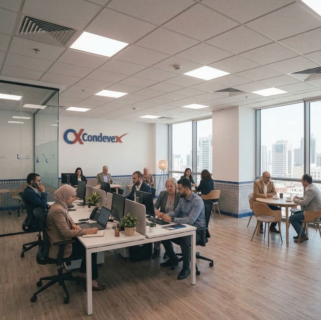 Condevex Team im Büro in Casablanca